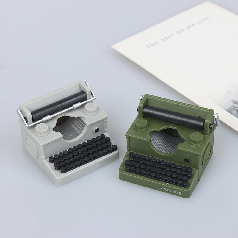 2022 Simulation Vintage Typewriter Dollhouse Miniature 1:12 Scale Fairy Doll Home Life Scene Furniture Toys