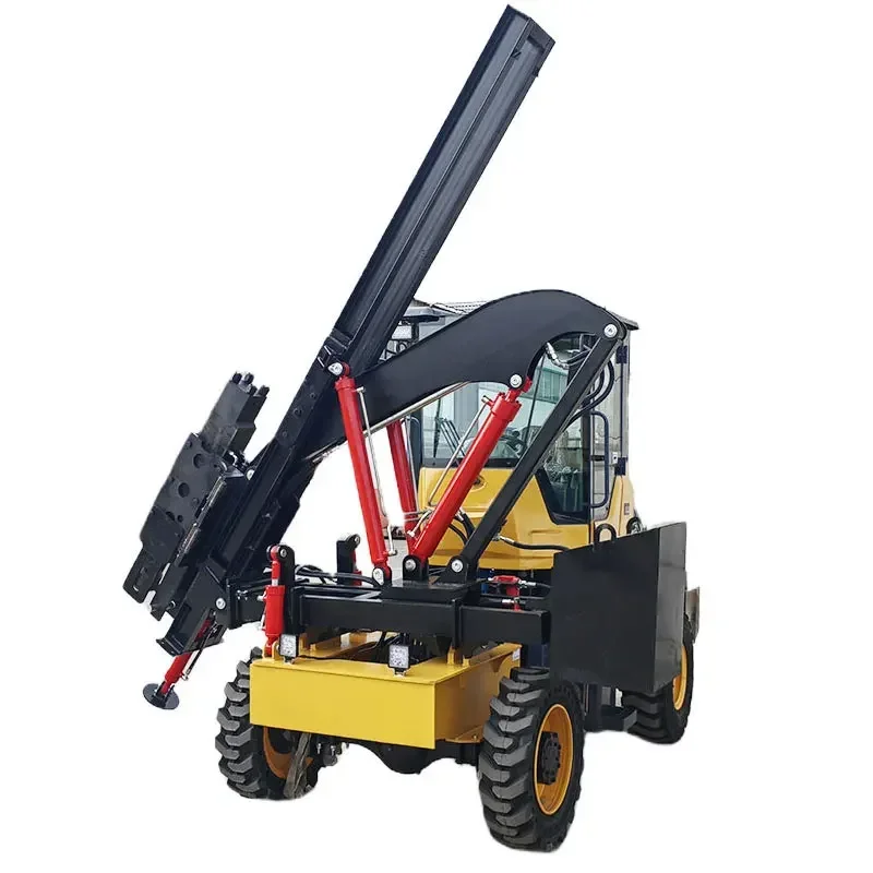 Multifunctional small pile driver guardrail pile driver machine hydraulic driver pile automatic gearbox pulling and drilling