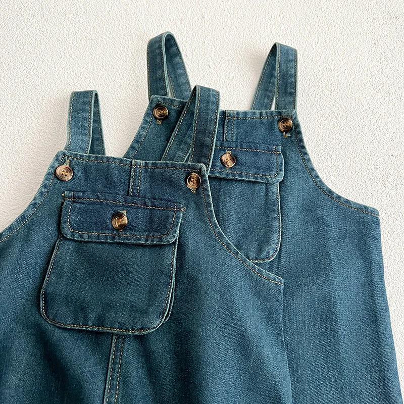 Summer Newborn Infant Baby Girls Clothes Cute Toddler Denim Jumpsuits Boys Brothers Sisters Denim Cotton Bodysuits Outfits Twins