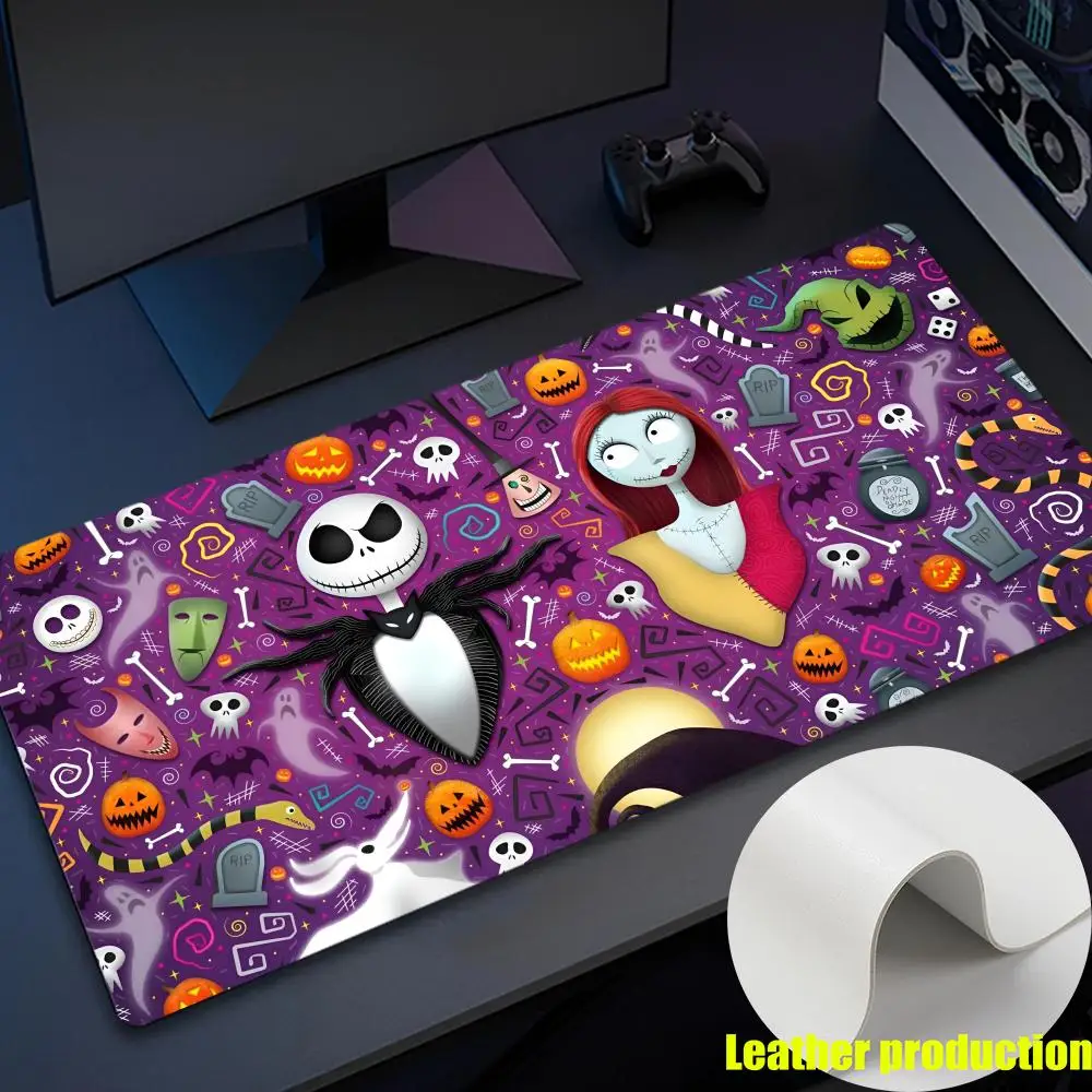 The Nightmare before Christmas     Mouse Pad LargeDesk Protector Mat PU Leather Mouse Pad Desktop Keyboard Desk Pad  PC Accessor