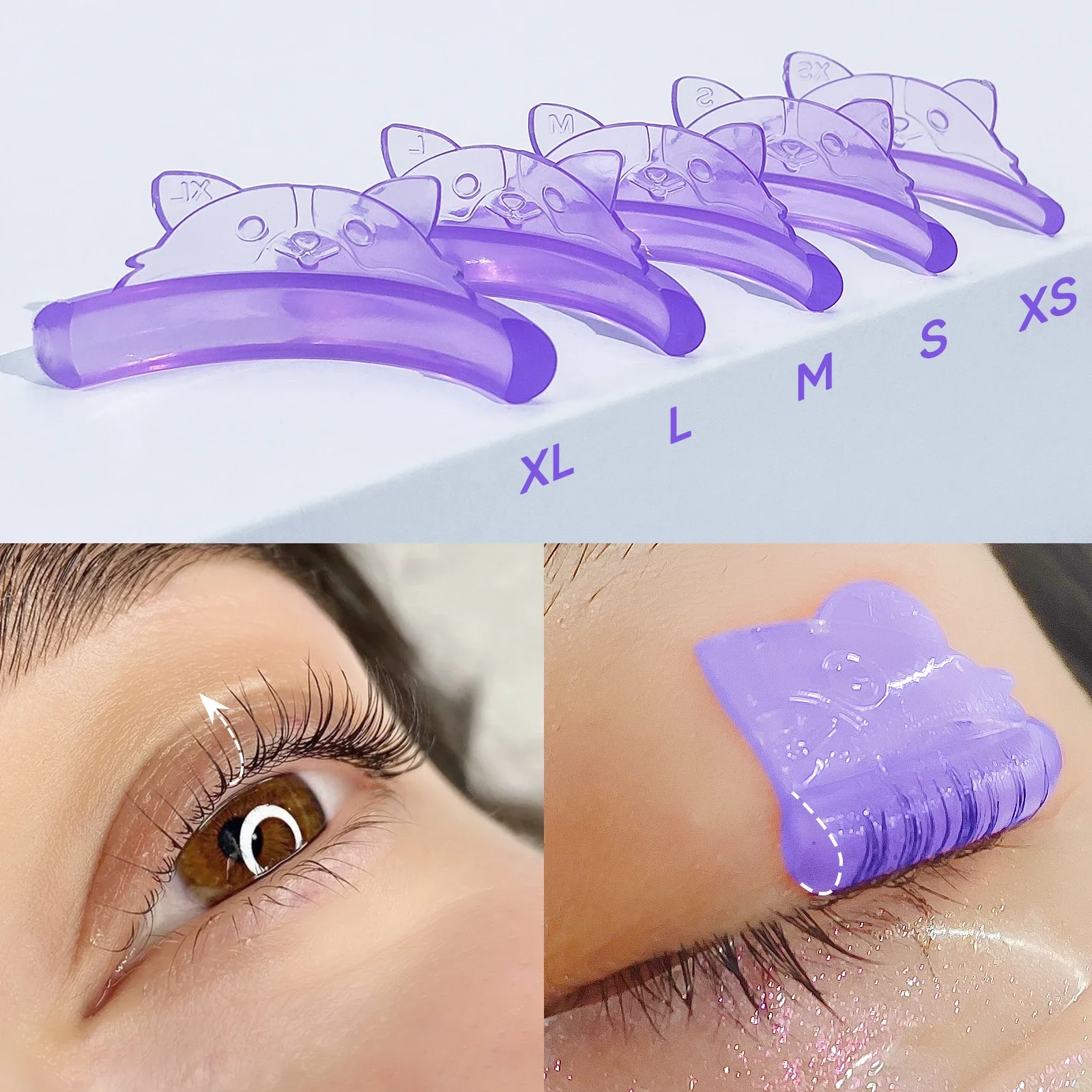 5 Pairs Eyelash Lifting Kit Silicone Lamination Pad Reusable Lash Perming Rods 3D Lashes Extension Curler Makeup Accessories