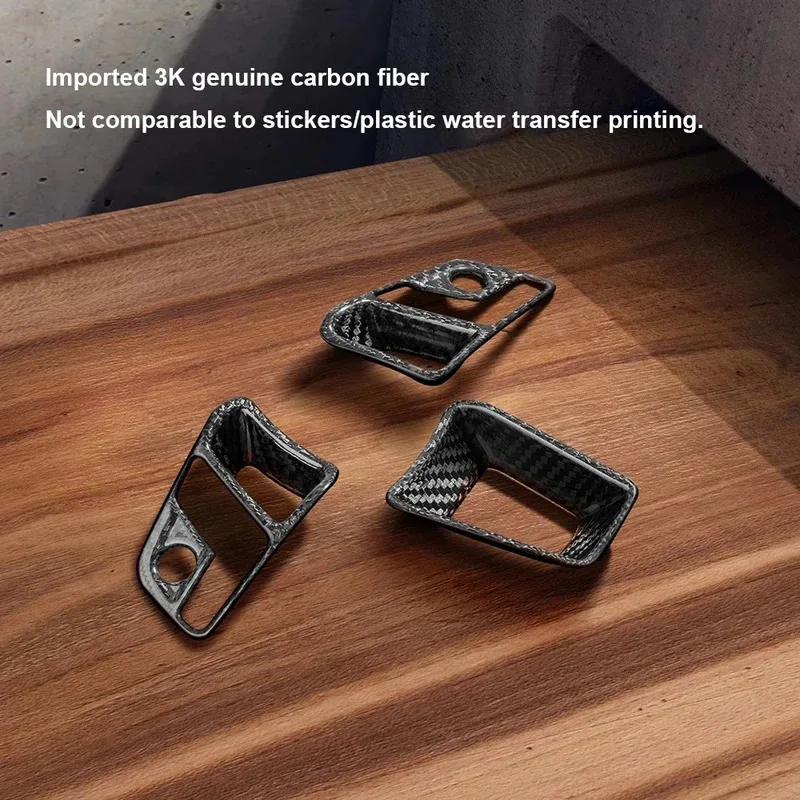 Real Carbon Fiber Car Steering Wheel Button Panel Cover Trim Switch Strip Frame For Porsche Cayenne Panamera 2015-2023 Macan 911