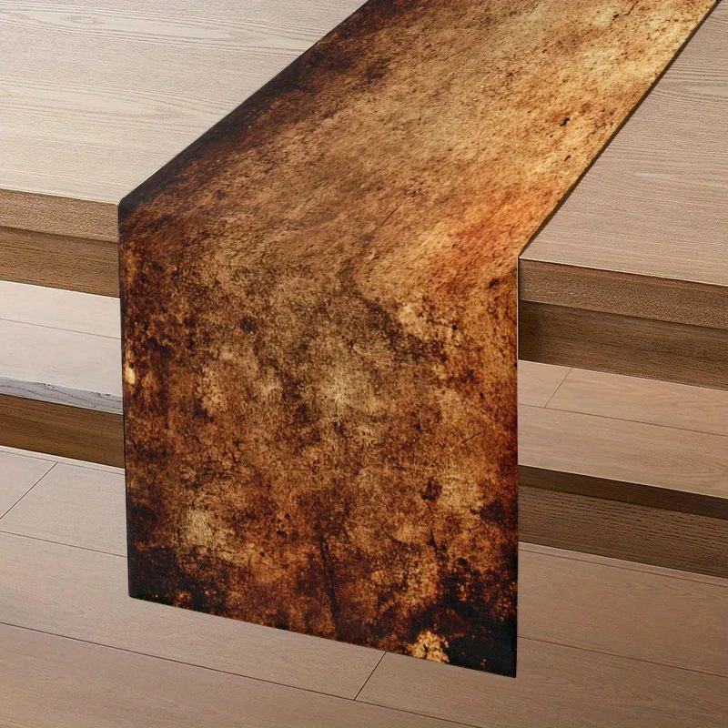 Rustic Distressed Table Runner 2D Flat Print Vintage Decor Dining Room Table Runner Charming Functional Timeless Lively Stylish
