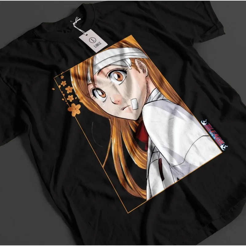 Bleach Anime Shirt Orihime Tshirt Ichigo Bankai T-Shirt Aizen Zaraki Unisex Tee