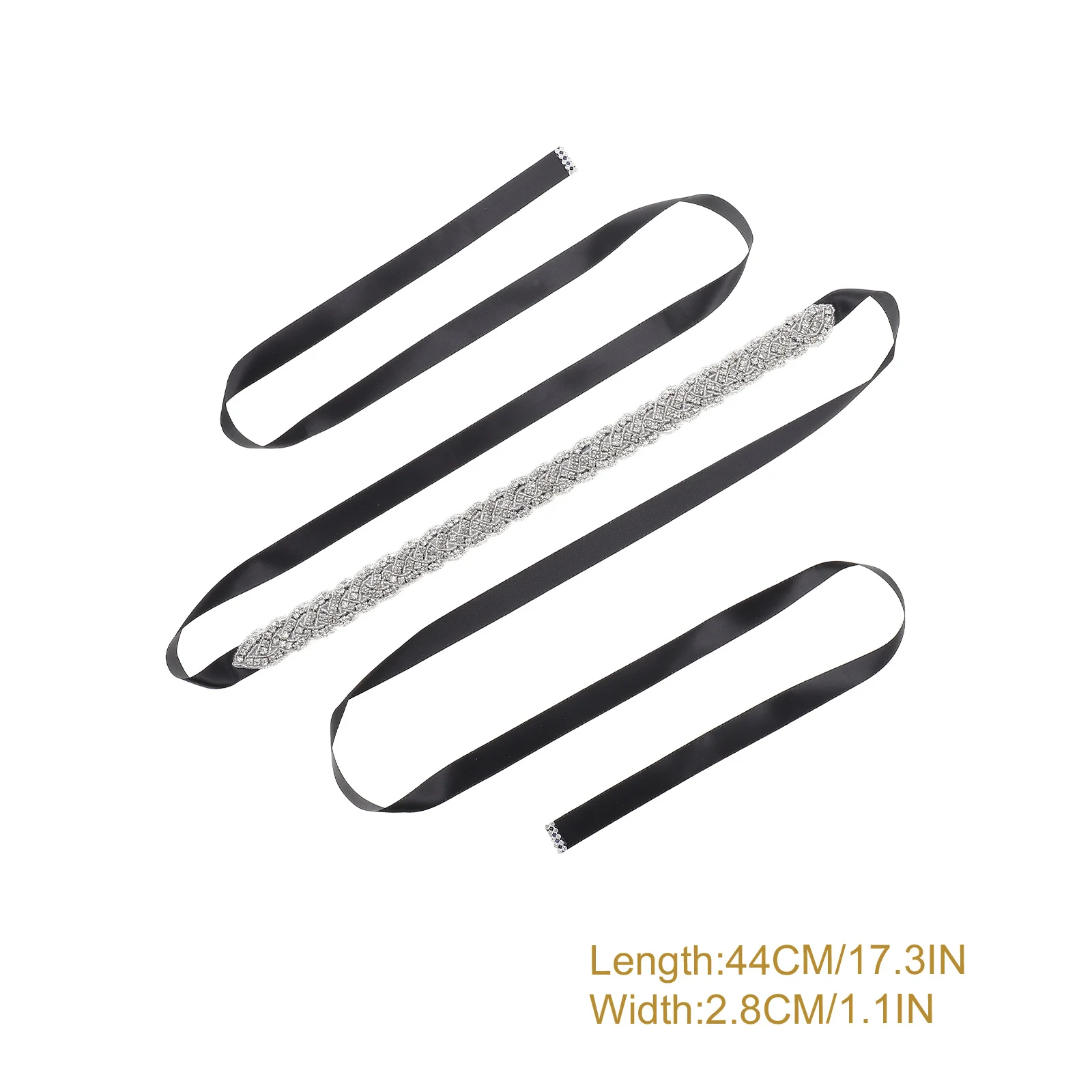 Chic Rhinestone Wedding Belt Bridal Sash for Gown and Party Accessories Wedding Belt Rhinestone Waistband Bridal Ribbon Headband