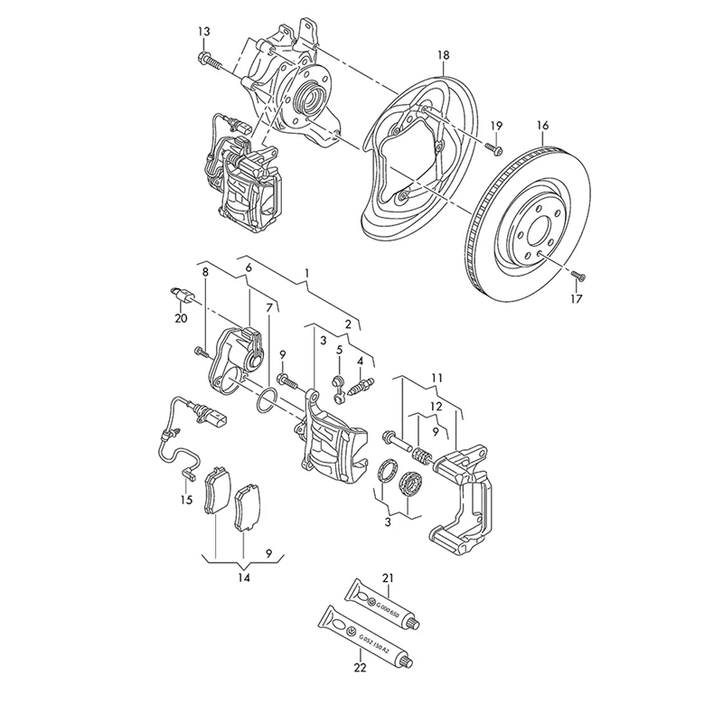 

A20K-4M0998281 Автомобильный тормозной двигатель заднего колеса для A6 A7 A8 E-Troen Q7 Q8 VW Touareg Lamborghini Urus 2015-