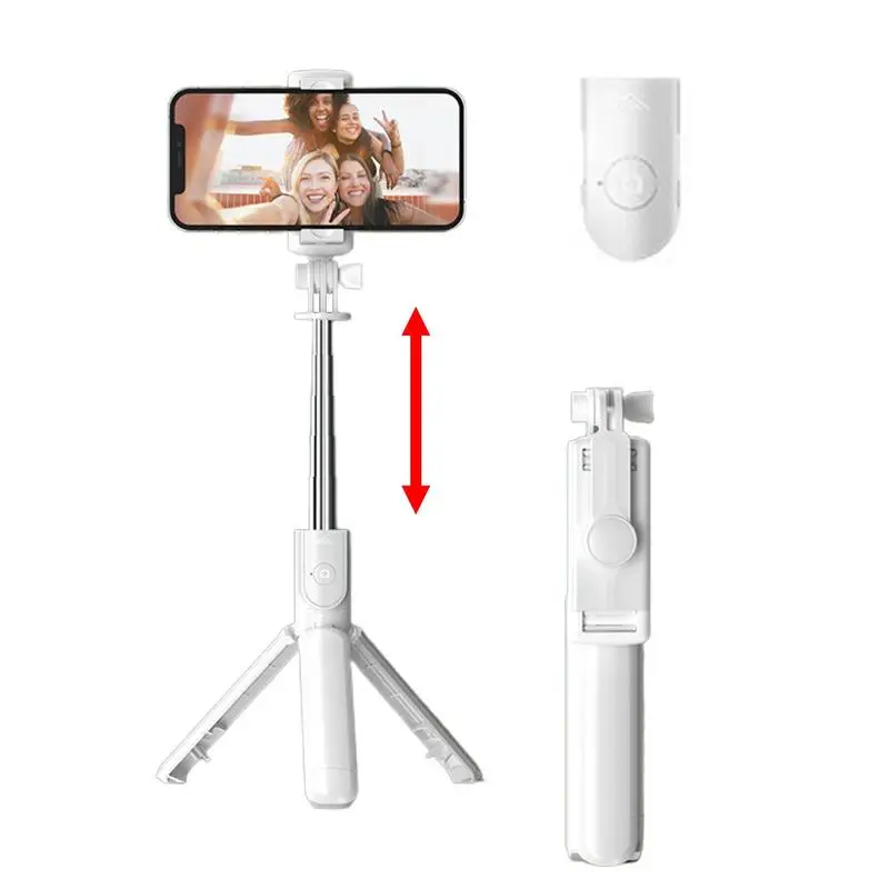 Phone Tripod & Selfie Stick Integrated Phone Remote Control Live Photo Stand Extendable Phone Remote Control Live Photo Stand