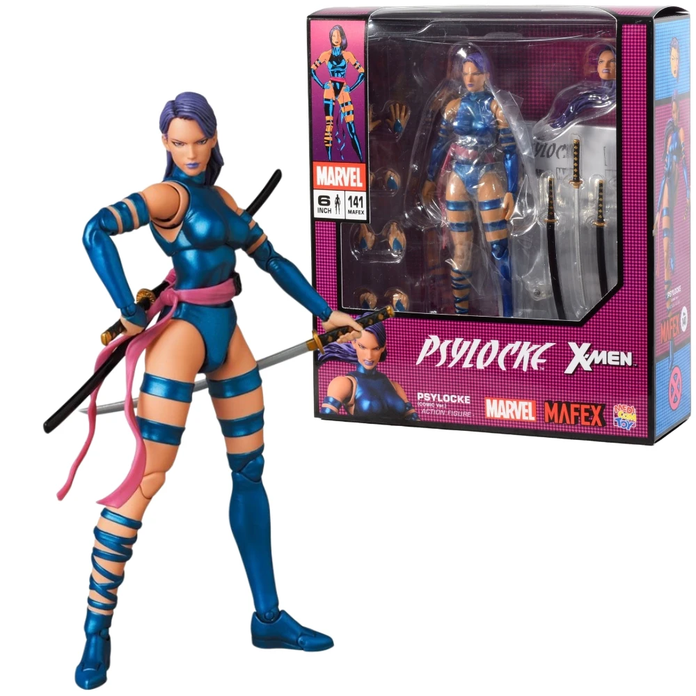 

In Stock MAFEX No.141 MAFEX Psylocke (COMIC Ver.) Figure Medicom Toy Action Figrue Anime Model Toys