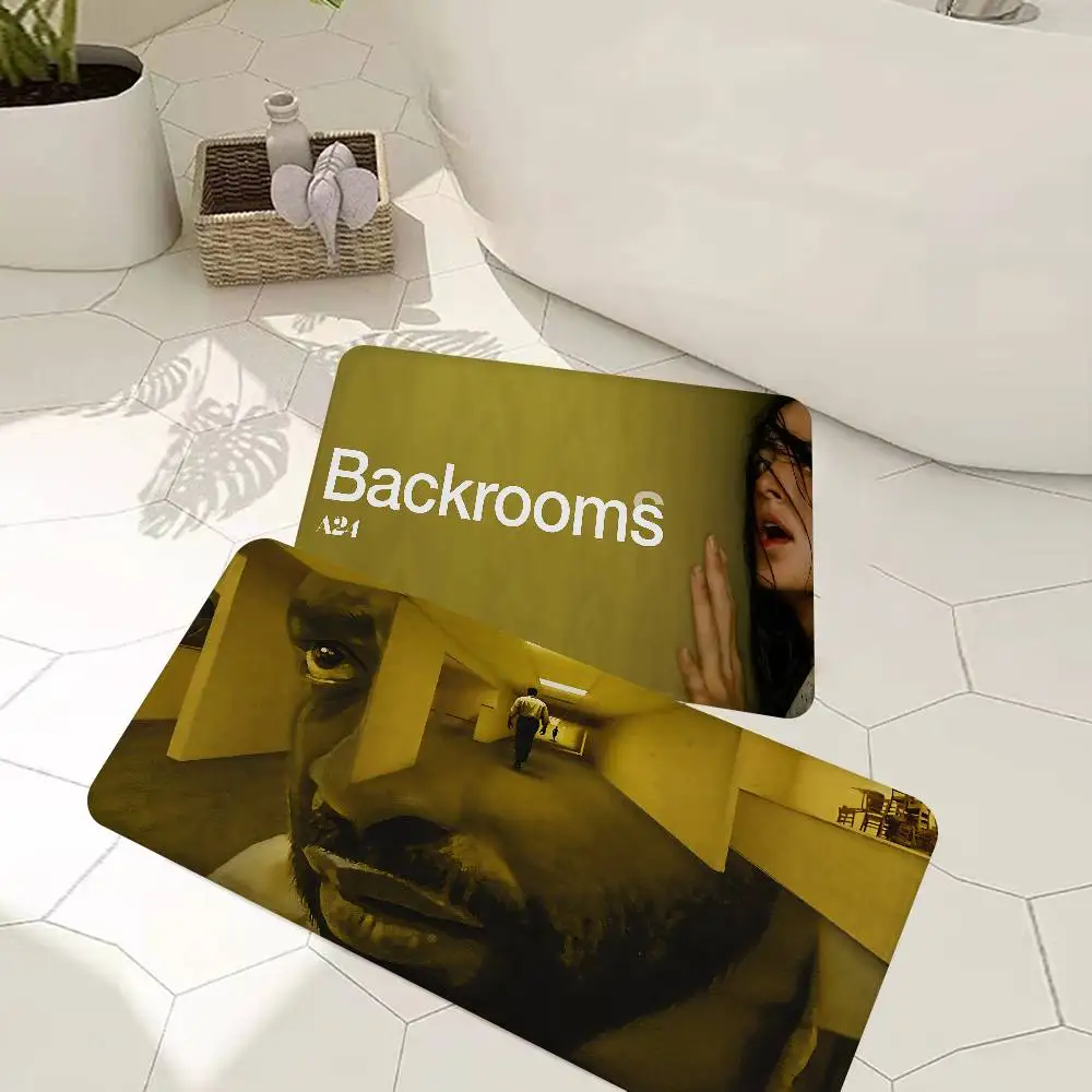 The B-Backrooms Horror Movie 2026 Floor Mat INS Style Soft Bedroom Floor House Laundry Room Mat Anti-skid Household Carpets
