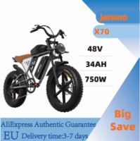 Eletric bike JANSNO X70 Brushless Motor 48V 34Ah Dual lithium battery city Electric bicycle 20inch tire Adult Mountain E-bike