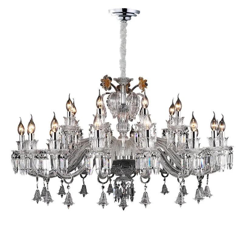 French American Retro Led Crystal Chandelier Home Decoration Living Room Bedroom Palace Style Villa Restaurant Hotel Lighting