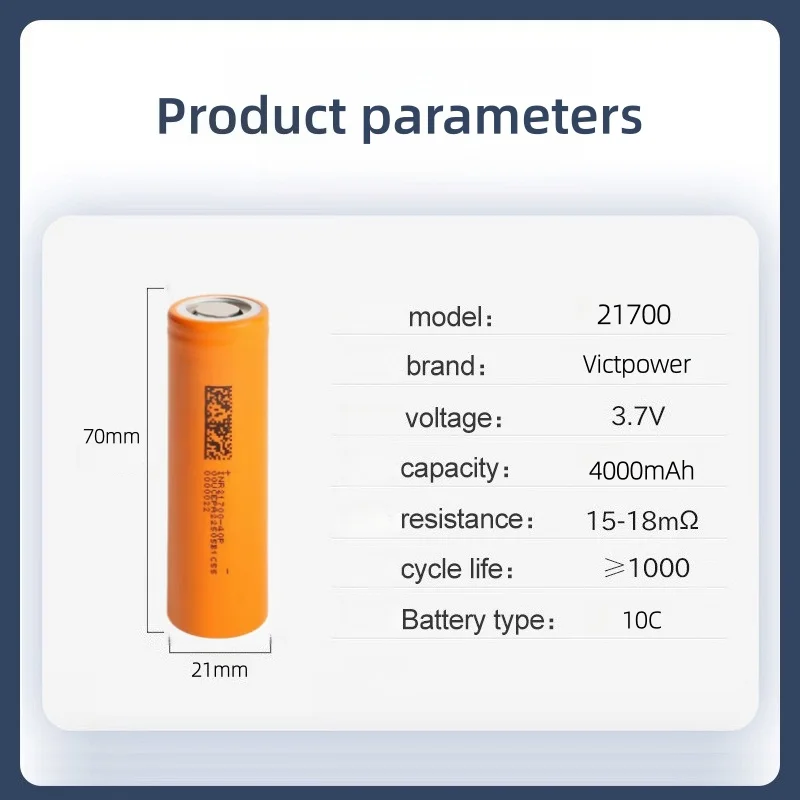 Victpower DC 10PCS 3.7V 4000mAh Rechargeable Lithium Battery Pack Cylindrical Ion Batteries for Toys,Consumer Electronics