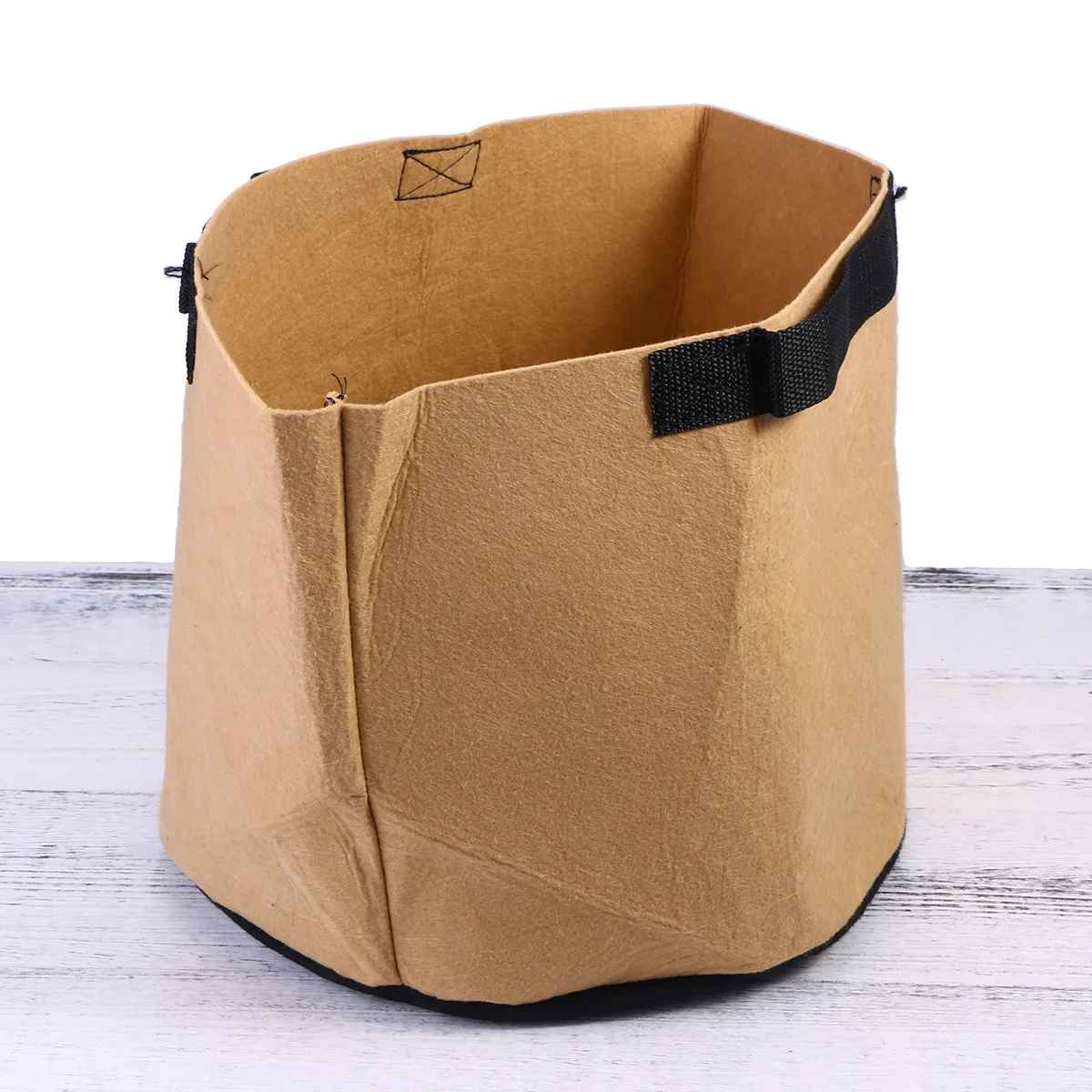 5 Gallon Nutrient Breathable Non Woven Plant Grow Container with Strap Handles Aeration Pot for Hydroponic Drip