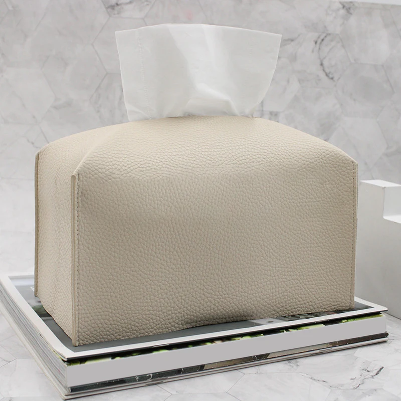 Simple Tissue Case Box Container Leather Retro Toilet Pumping Box Car Towel Napkin Papers Bag Holder Box Case Pouch Table Decor