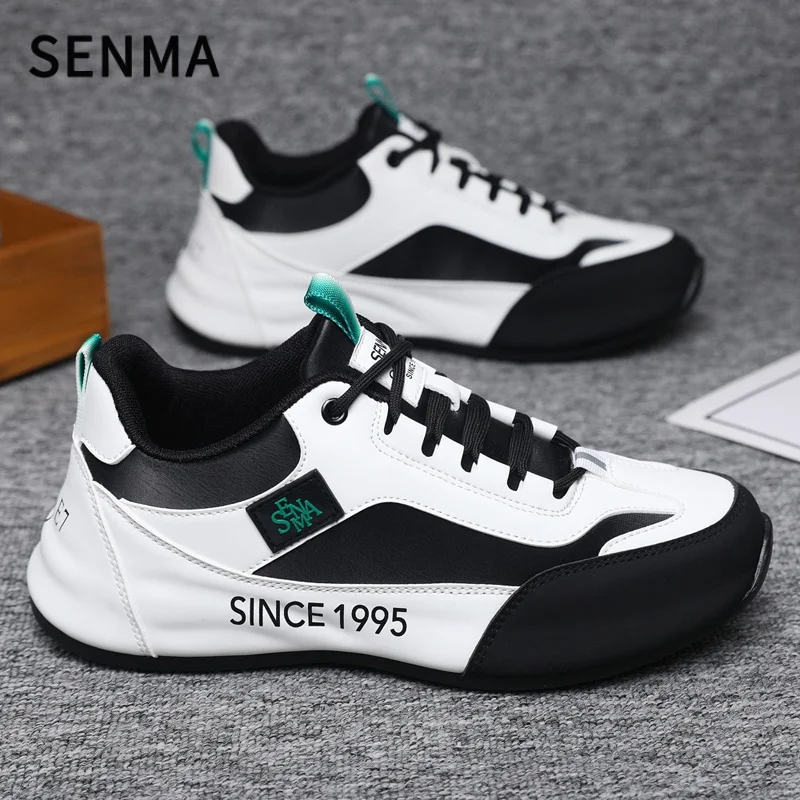 

SENMA Мужская повседневная обувьМодные мужские кроссовки Уличные мужские удобные дышащие нескользящие кроссовки на плоской подошве со шнуровкой Теннисная обувь