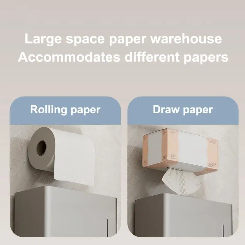 Feuchtigkeitsbeständiger, korrosionsbeständiger, wandmontierter Toilettenpapierhalter, keine Bohrinstallation erforderlich, Badezimmer-Papierspender – Detail 4