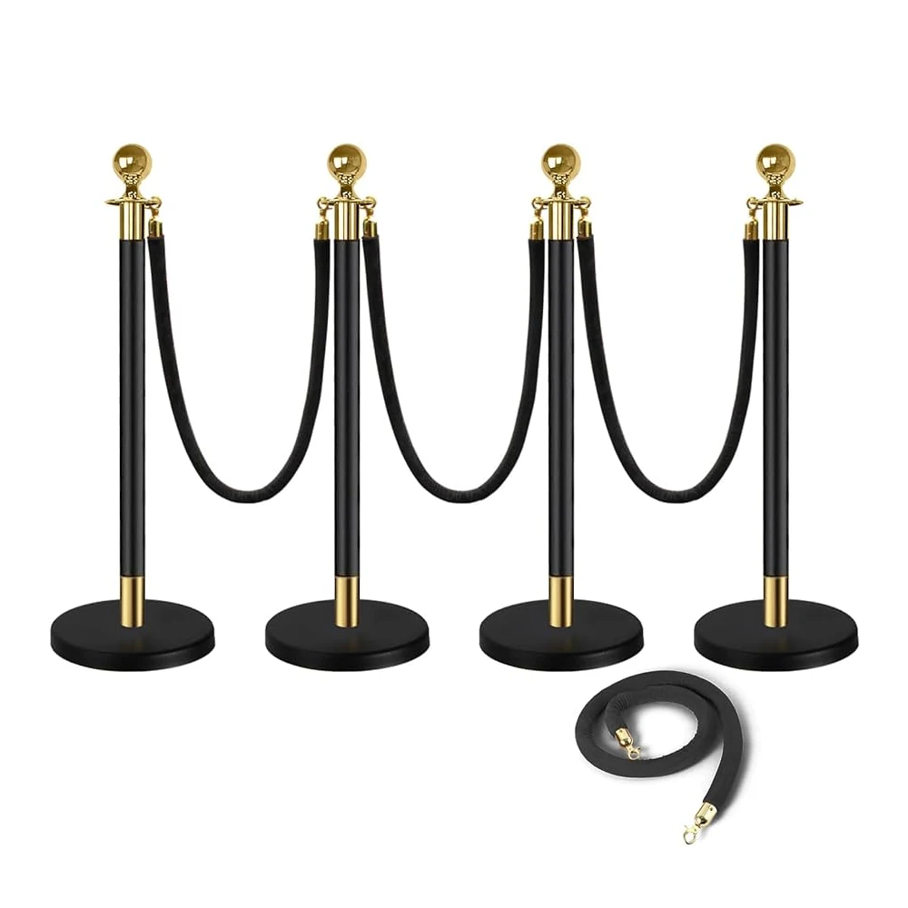 【Professional Use】Wholesale 1.5M Queue Stanchions Pole Retractable Belts Barrier Stainless Steel Crowd Control Stand Line Divide