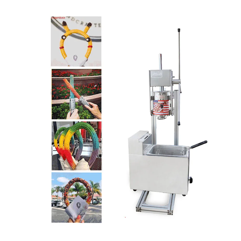 Spanish Desserts Churros Making Machine High Quality Manual Churros Street Snack Equipment 3L Filled Churros Making Machine