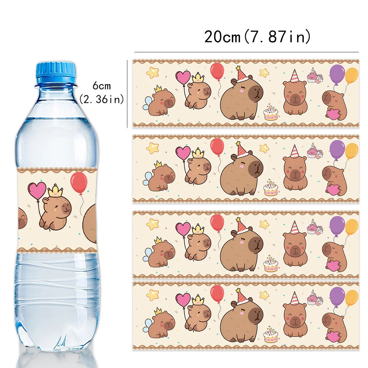 New Capybara Birthday Party Decoration Girl Kid Capybara Birthday Tablecloth Plates Napkins Cups Tableware Balloons Party Favors view 5