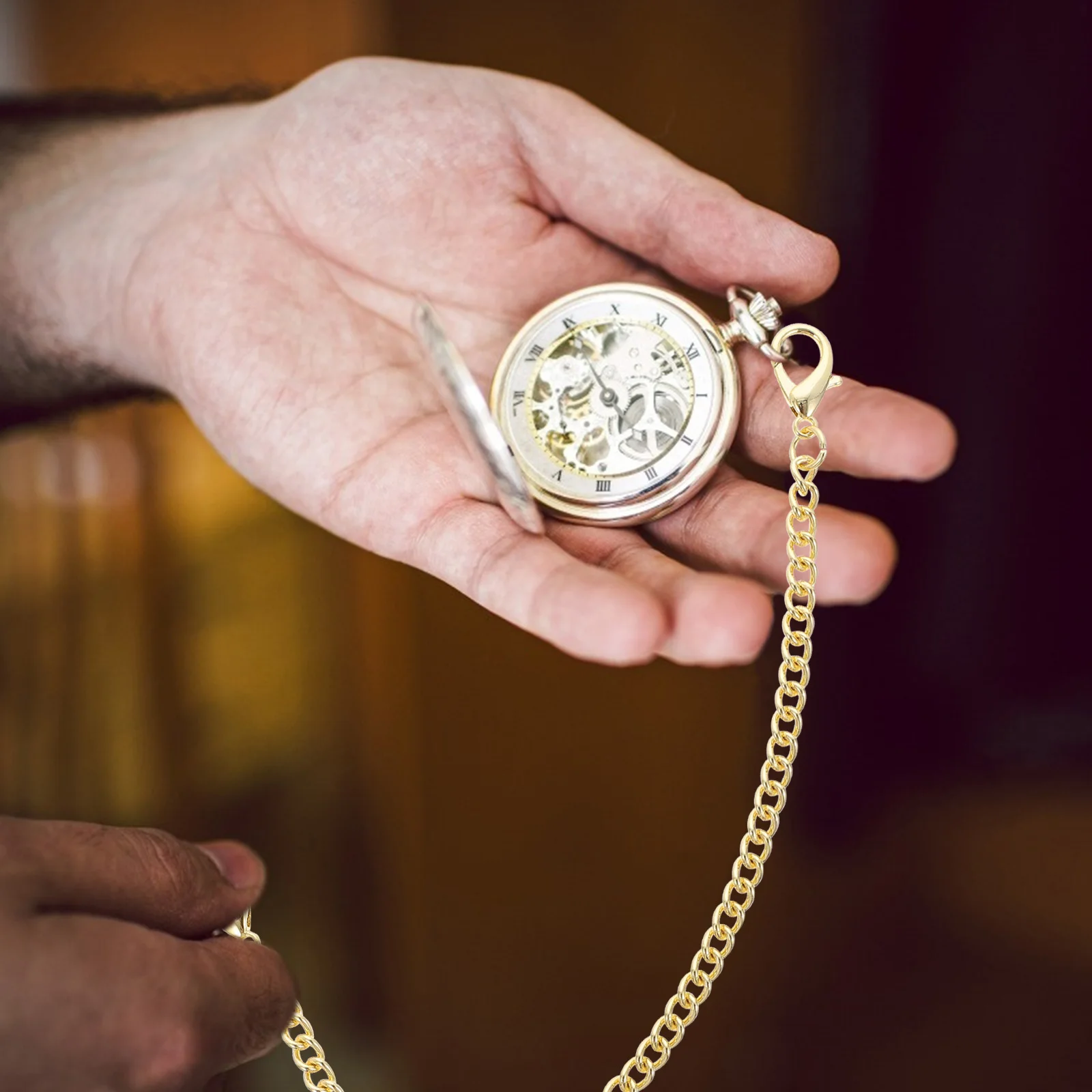 

Metal Pocket Watch Chain High Quality Buckle Electroplated Hanging Clothing Jewelry Long Lasting Stylish Graceful