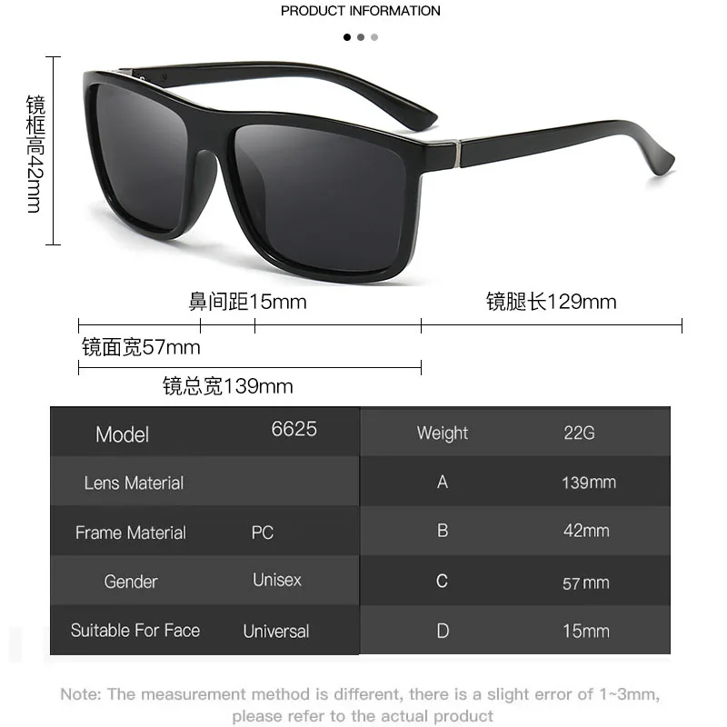  Trendige quadratische getönte Lesesonnenbrille für Herren und Damen, schwarz, verschreibungspflichtige Presbyopie-Brille, Outdoor-Sonnenbrille, Leser – Detail 6