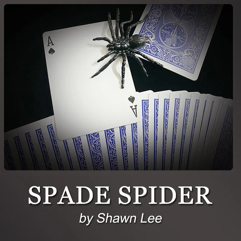 Spade Spider by Shawn Lee Magic Tricks Close Up Street Prank Card Illusions Gimmicks Props Toys Spider Vanishing Appearing Magia