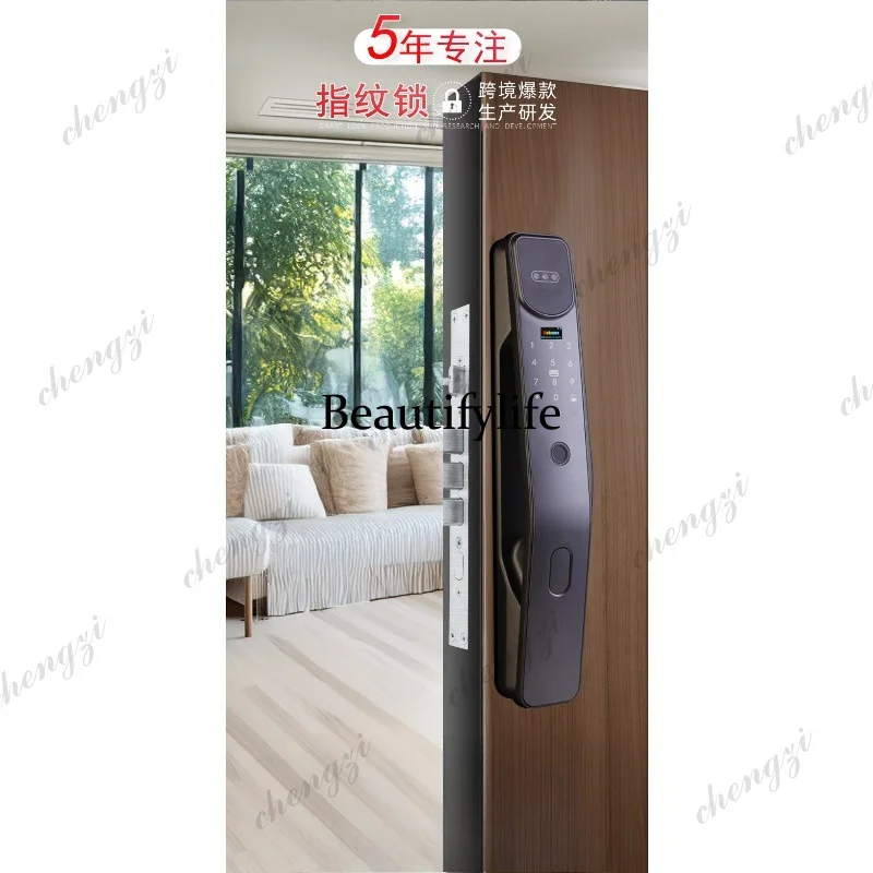 Graffiti Russian smart door lock 6085 lock body 3d facial recognition password automatic fingerprint smart lock