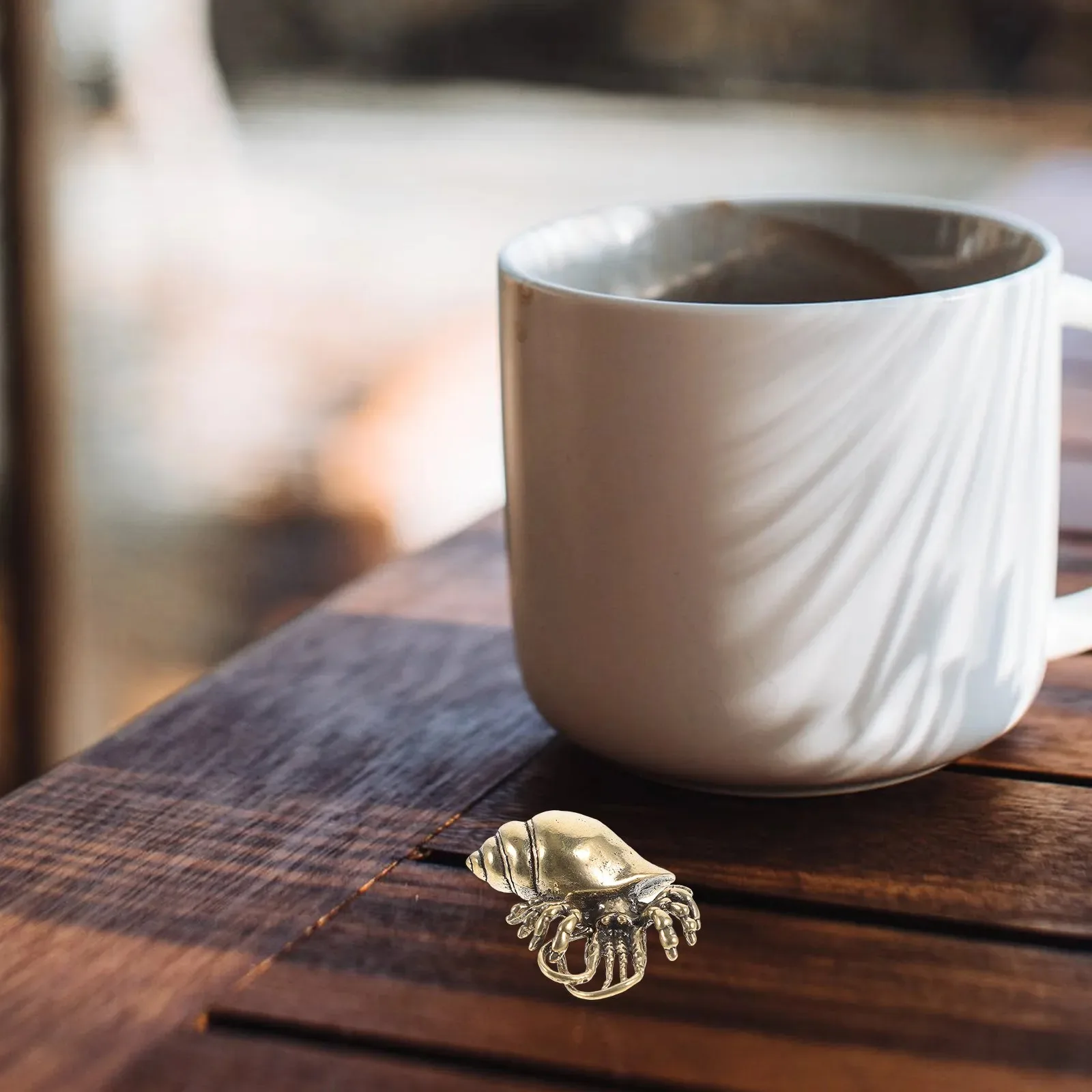 Brass Hermit Crab Ornament Smooth Delicate Design Lovely Shape Perfect for Home Office Mall Display Brass Hermit Crab Statue