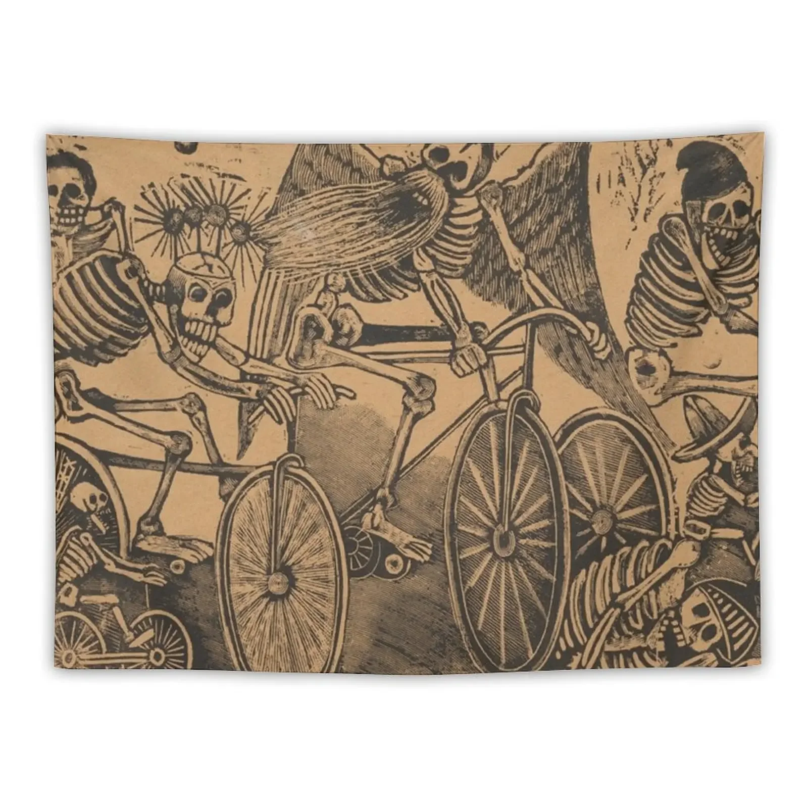 Hell On Wheels - Jose Posada Illustration Tapestry Decoration Room Wall Hangings Decoration Wall Decor Hanging Tapestry