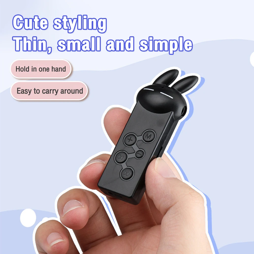 Bluetooth 5.0 MP3 Player Cute Bunny Mini MP3 Player Supporting TF Card Portable Sports Running Music Personal Stereo