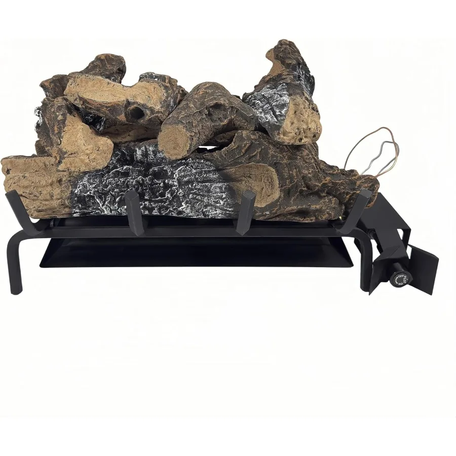 

Вентилируемые газовые диски 18–24 дюйма с клапаном для природного газа и пропана, ручной клапан, 18-дюймовый витой дуб, коричневая отделка в деревенском стиле.