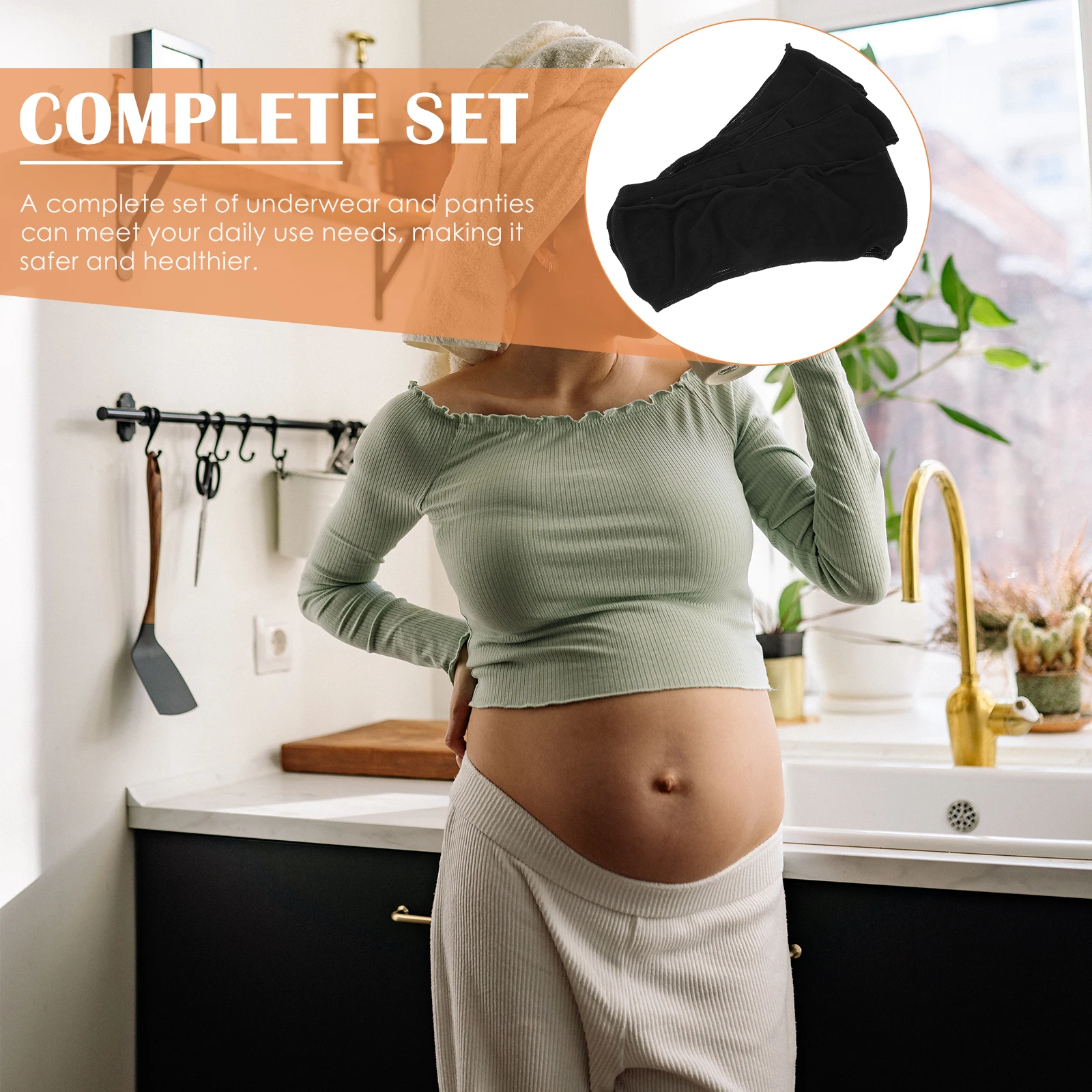 

4pcs Disposable Mesh Underwear Postpartum Care Maternity Panties Incontinent Briefs Comfortable Cotton Underwear for Daily Use