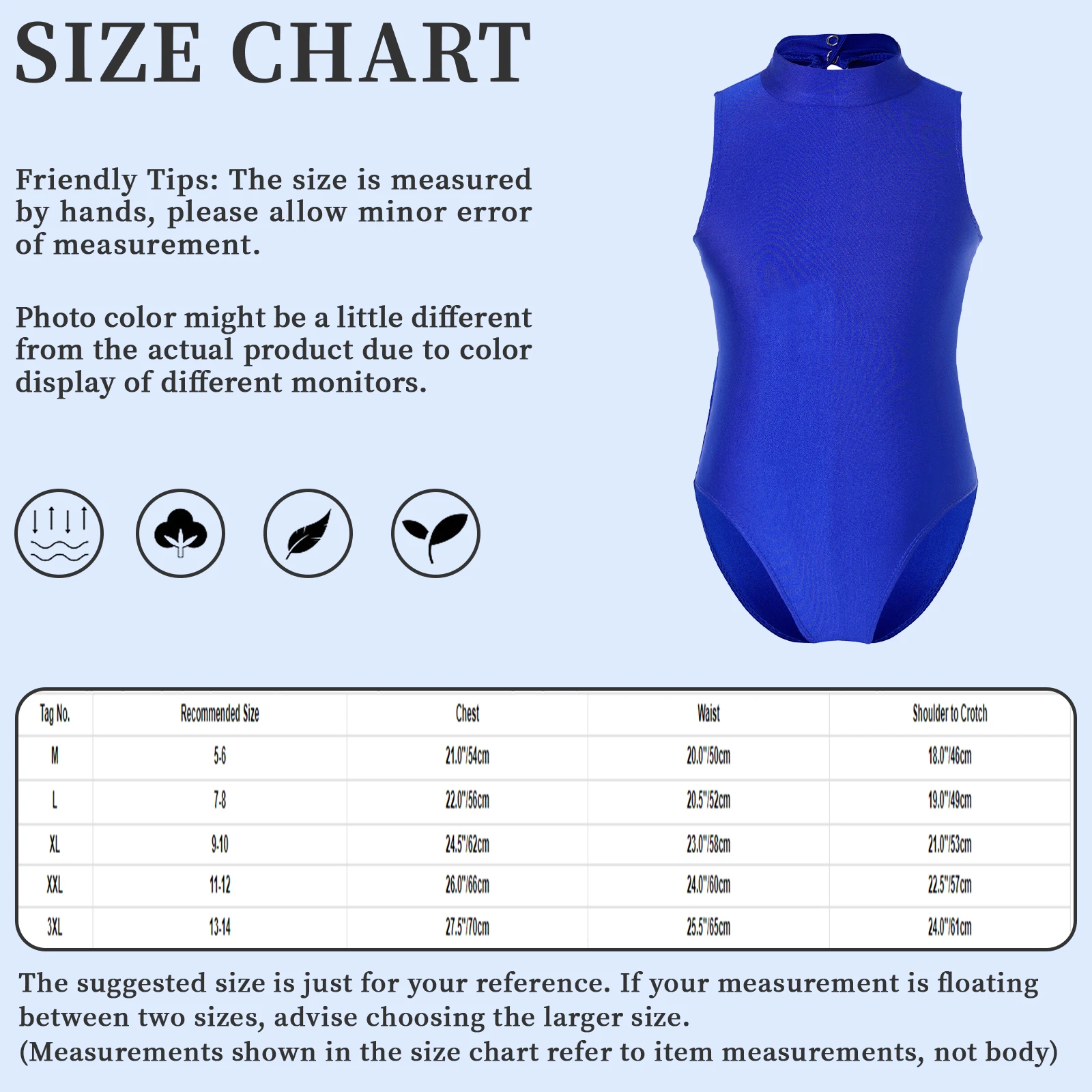 Kids Teens Sleeveless Mock Neck Professional Ballet Dancewear Girls Gymnastics Leotard Gym Workout Bodysuit Performance Costume