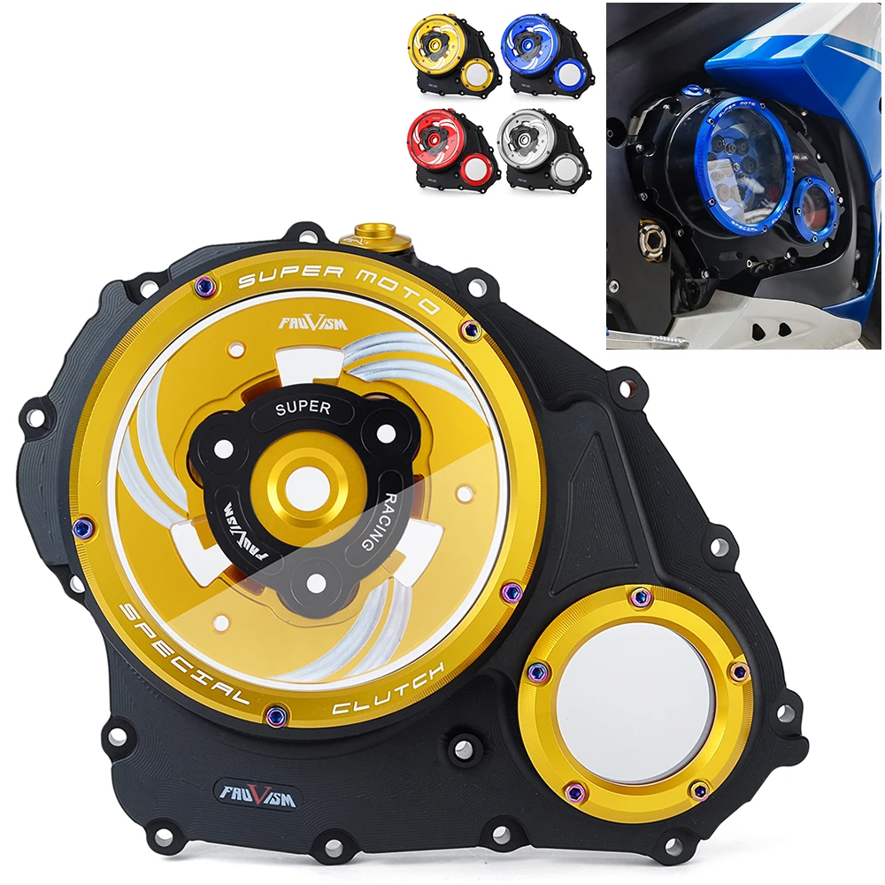 GSXR GSX-R 1000 Clear Clutch Cover Protector Engine Guard For Suzuki GSX-R1000 GSX-R1000R 2017 2018 2019 2020 2021 2022-2025