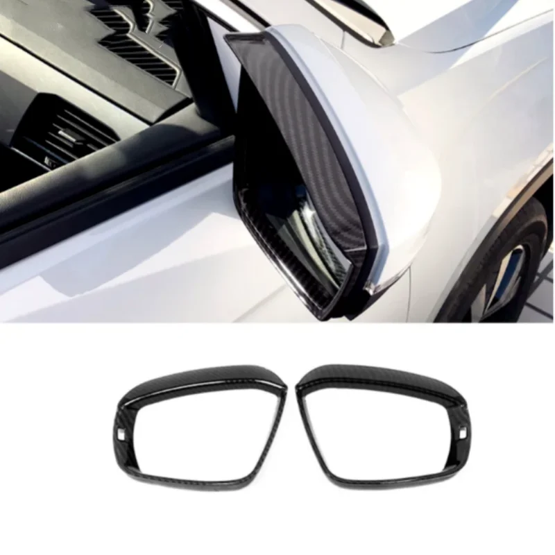 For Volkswagen T-ROC TROC 2017 2018 2019 2020 2021 ABS Carbon Rearview Mirror Eyebrow Frame Cover Trims Car Styling Accessories