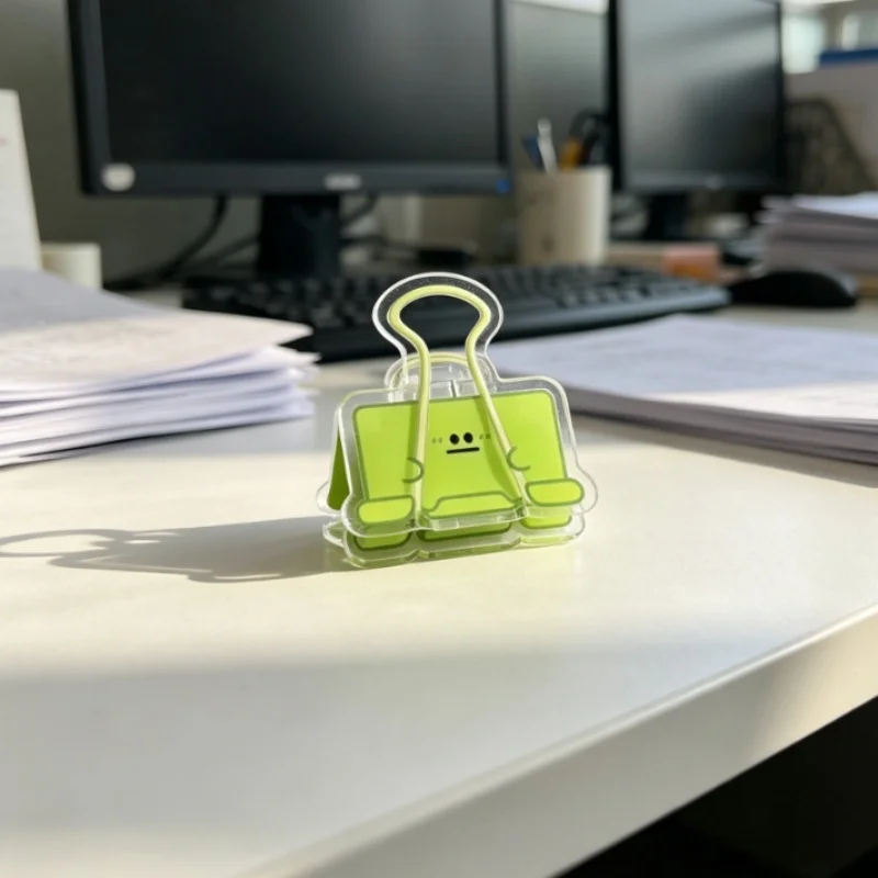 5-teiliges Set Niedliche Acryl-Clips mit Lustigen Emoji-Augen, Snacktüten-Verschlussclips, Datenordner-Clips, Bürodekoration, Aufbewahrungsclips für Zuhause