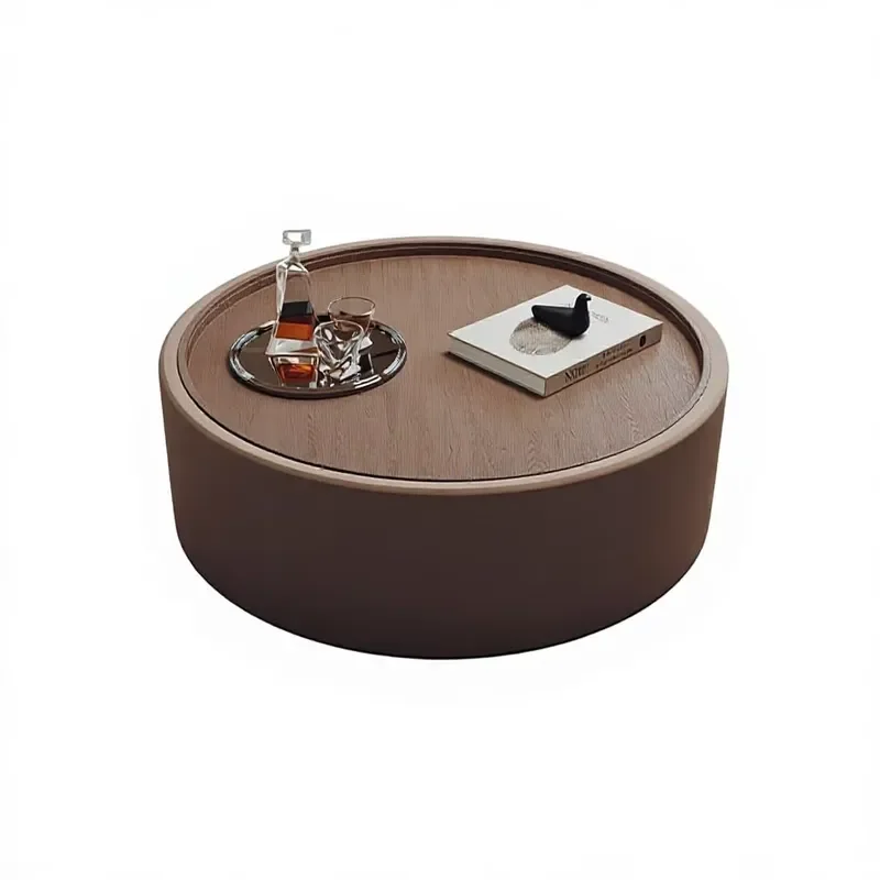 Modern Minimalist Italian Style Solid Wood Storage Small Coffee Table Retro Living Room Balcony Side Table