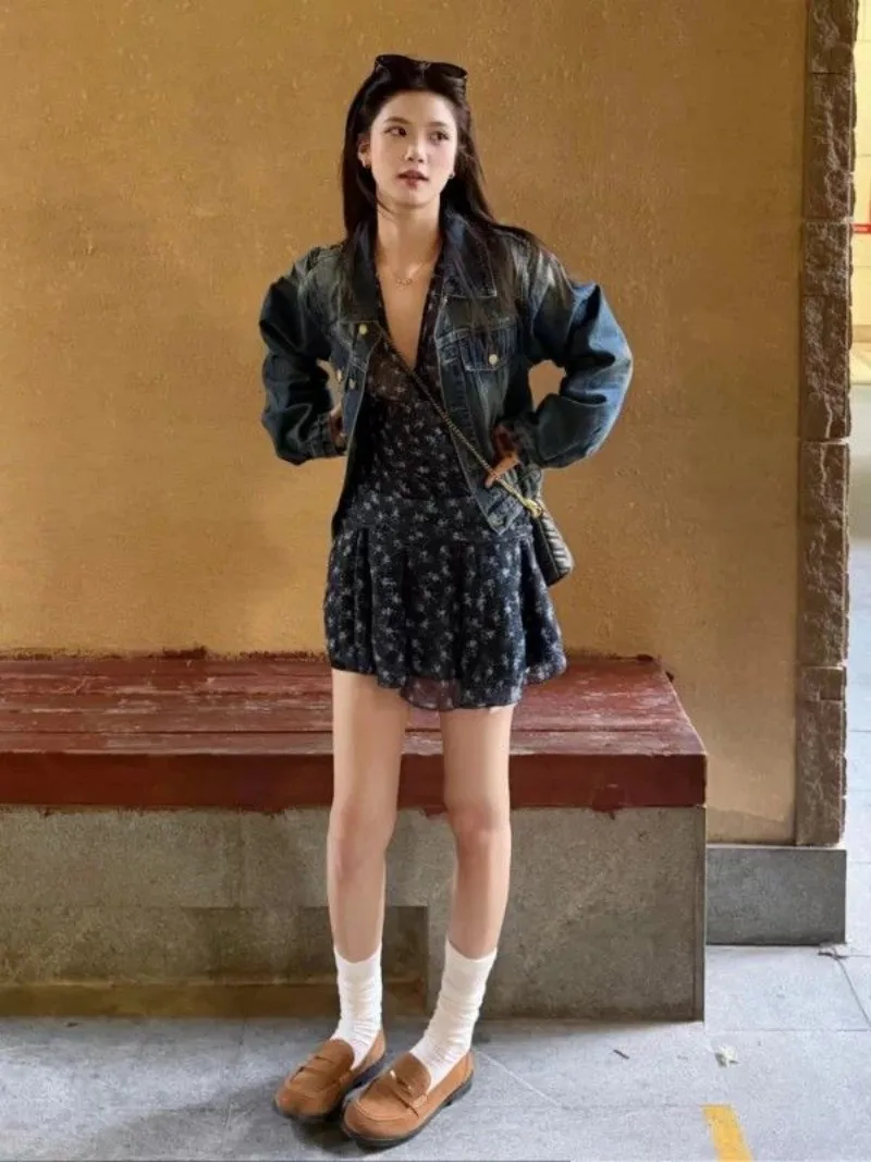 Retro Denim Jacket, Short Jacket Women Super Beautiful Trend Is 2026 Spring, Korean Style, Age Reducing Wear, Fashionable Jacket