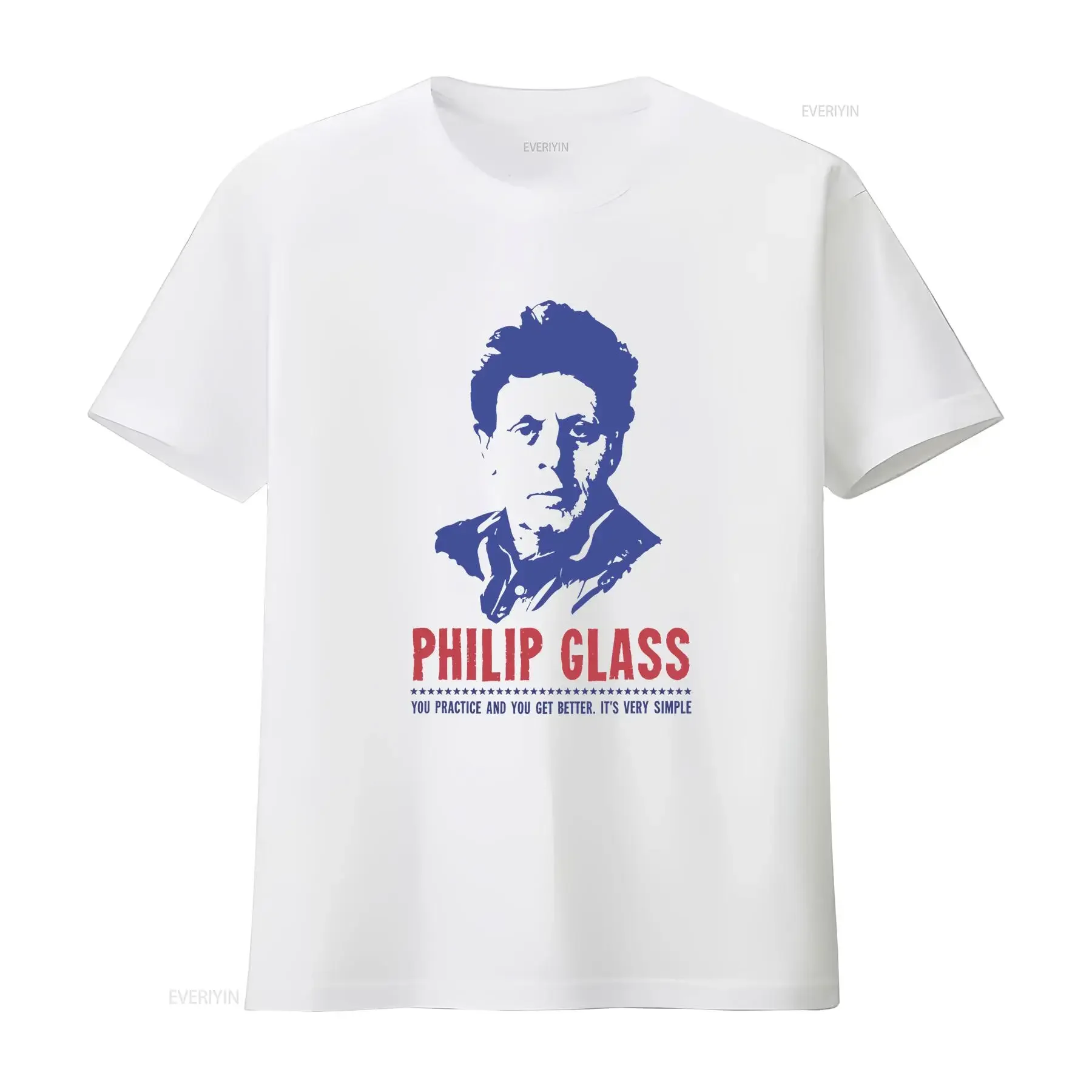 Philip Glass T Shirt classical music vintage Washed Comfortable Slightly graphic designer clothes Unisex Casual Stretched Soft
