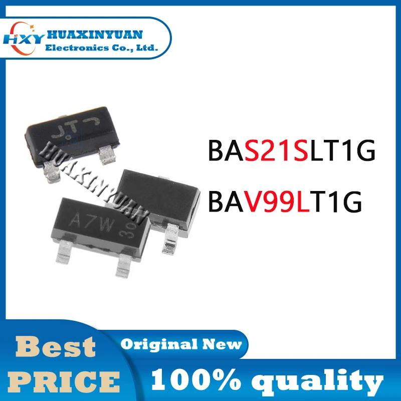 100PCS/Lot BAS21SLT1G BAV99LT1G BAS21 BAS21S BAS21SL BAS21SLT1 BAV99 BAV99L BAV99LT1  Switching diodes  New and Original Ic Chip