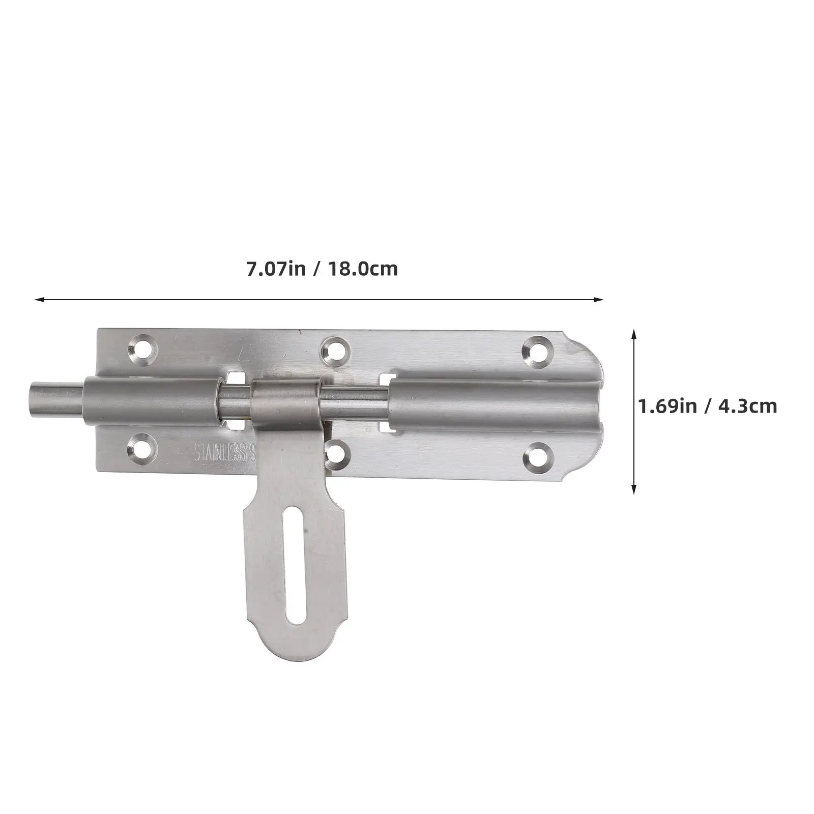 Stainless Steel Slide Bolt Latch Lock Heavy Duty Barrel Bolt for Doors Windows Bathrooms French Barn Garage Pet Fence Gates