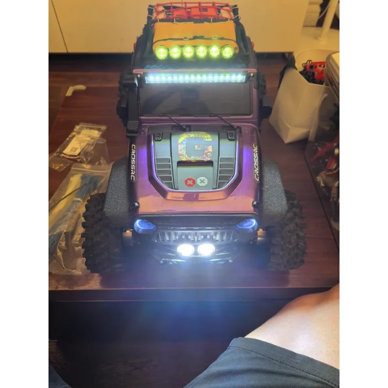 LED Front Bar Extra Verlichting 22mm Ronde Spotlight voor 1/8 1/10 1/18 RC Crawler Auto AXIALE SCX10 TRX-4 RC4WD D90 Tank 300 TRX6