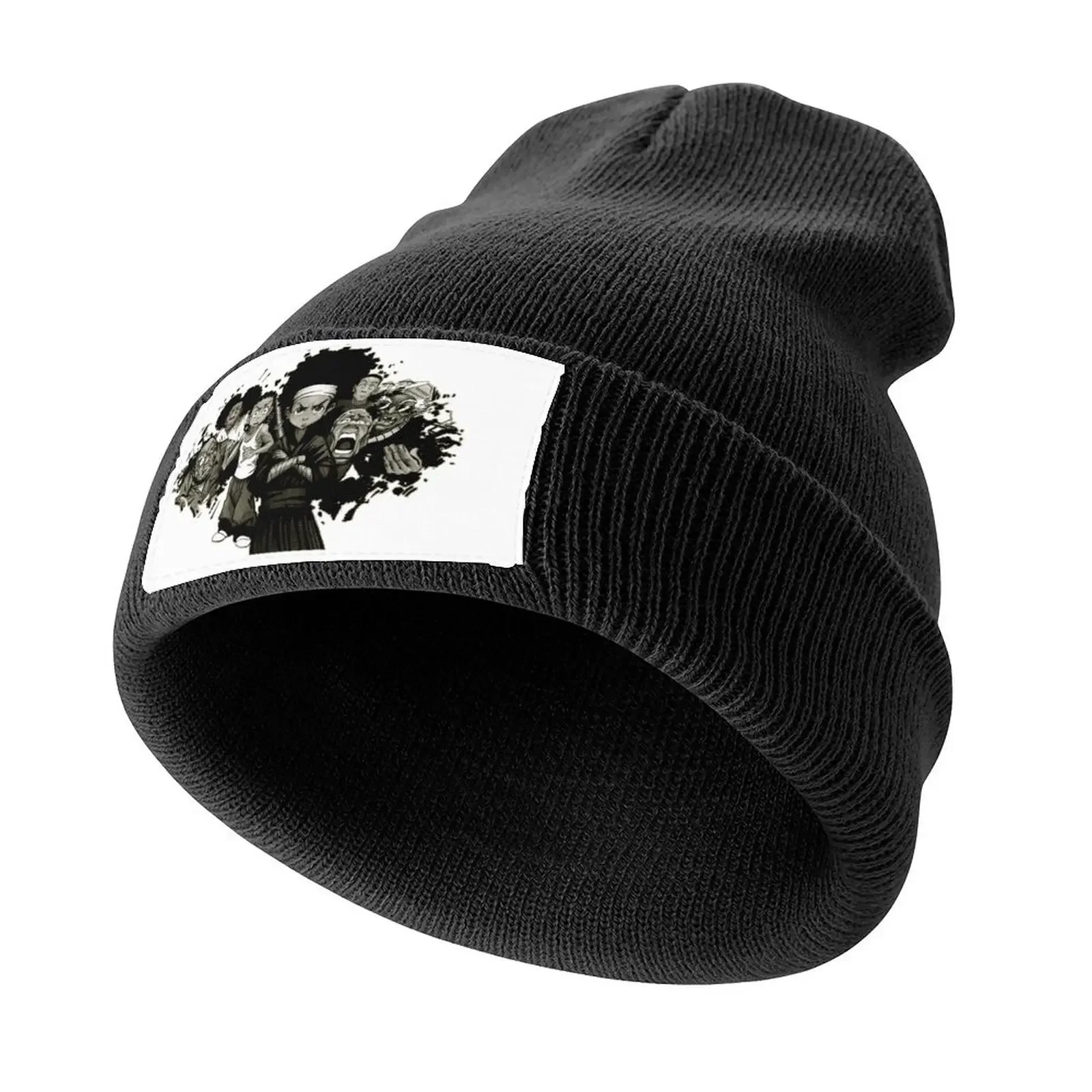 Boondocks Group African-American Riley-Huey Black Knitted Cap Custom Cap custom Hat Elegant Women's Hats Men's