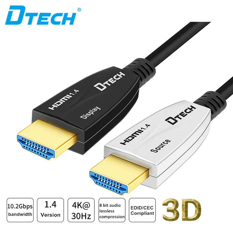 كابل ألياف DTECH 4k HDMI بطول 2 متر HDMI 1.4 لجهاز عرض HDTV #3