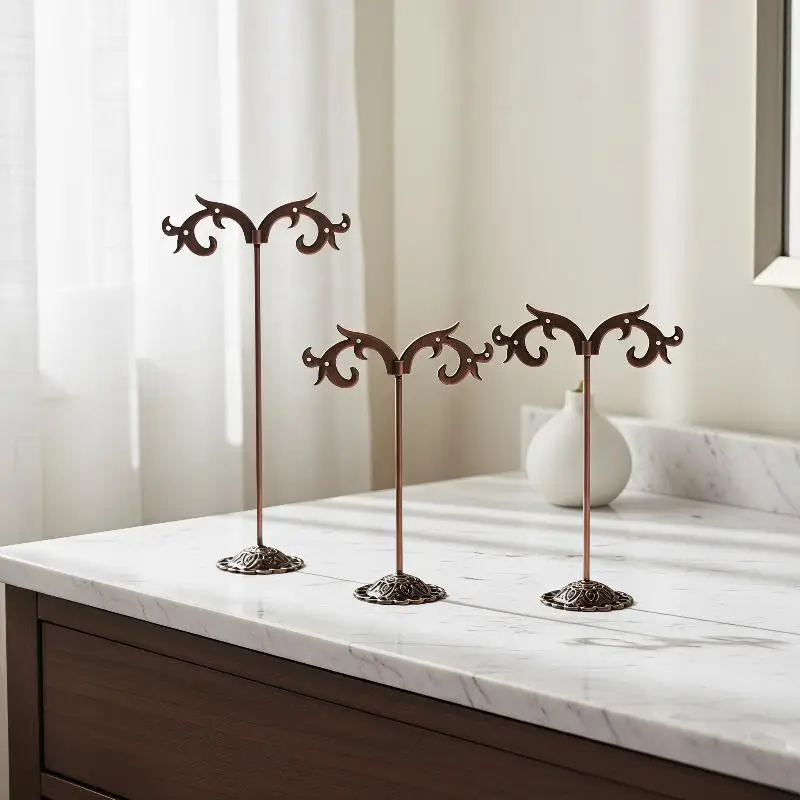 3Pcs Smooth Edge Earring Rack Holder Practical Jewelry Display Stand Hanger for Girls Bedroom Vanity Storage