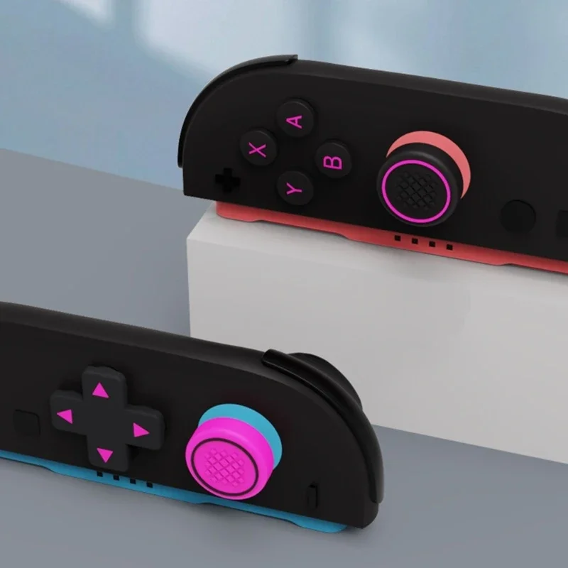 엄지 스틱 그립 캡 커버 보호 스티커 실리콘 D 패드 버튼 NS2 컨트롤러 용 키 스티커 스킨