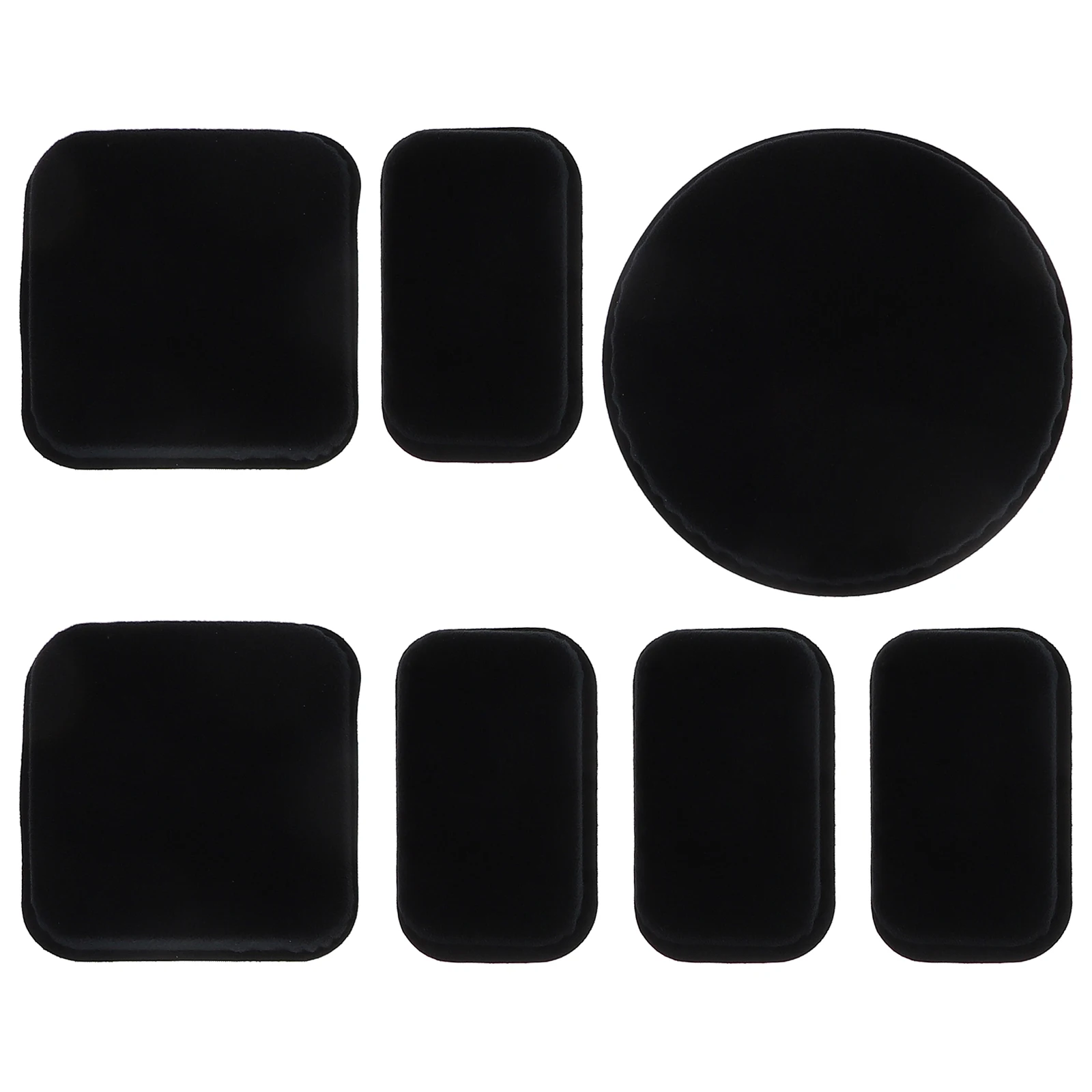 

7 Pcs Cycling Lining Bike Accessories Football Padding Replacement Black Ear Pads Foam Self Adhesive Design Suitable
