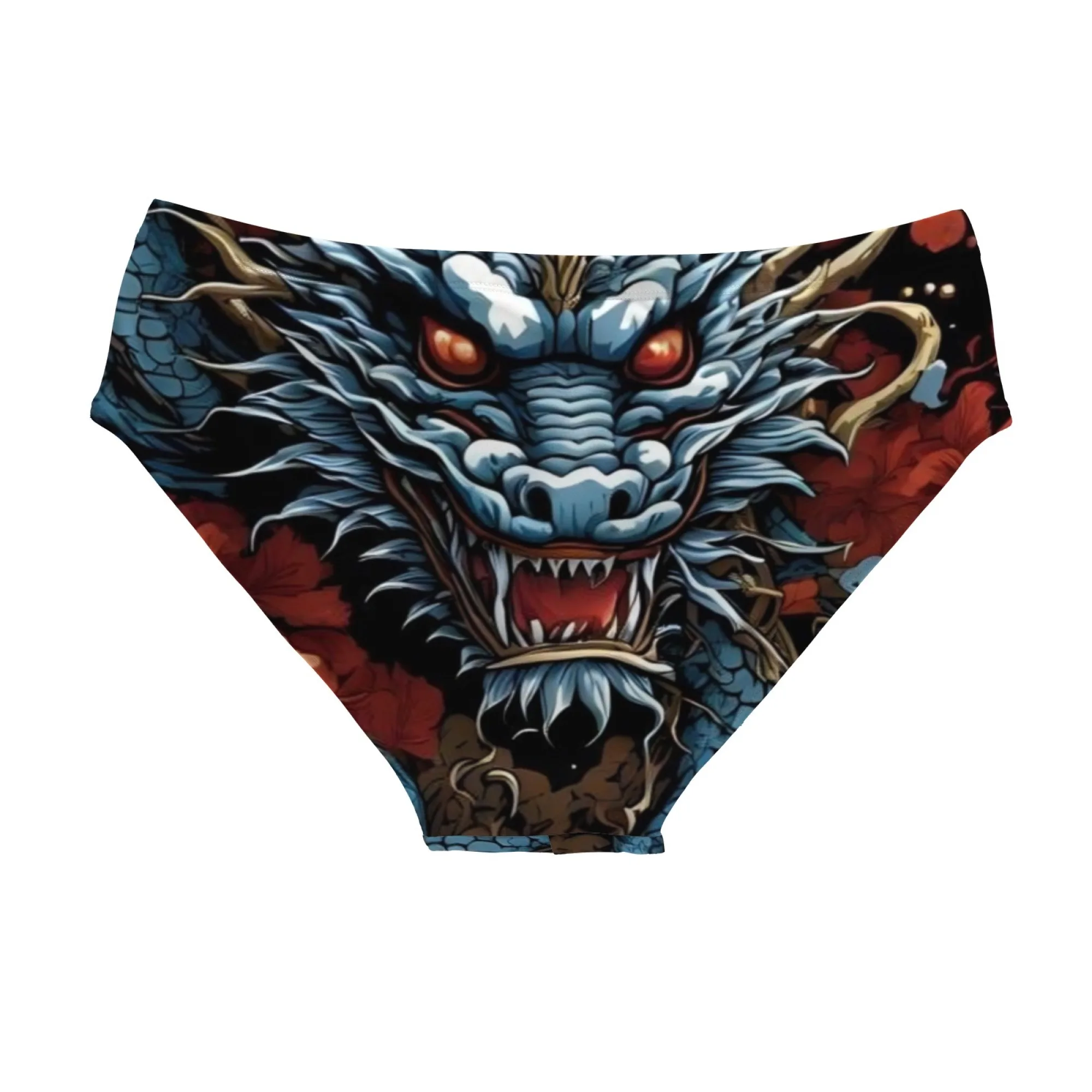 Crazy Dragon Swim Trunks Lightweight Comfortable Sexy Men's Triangle Swim Trunks Pool Parties Beach Vacations Men's Sexy Bikinis