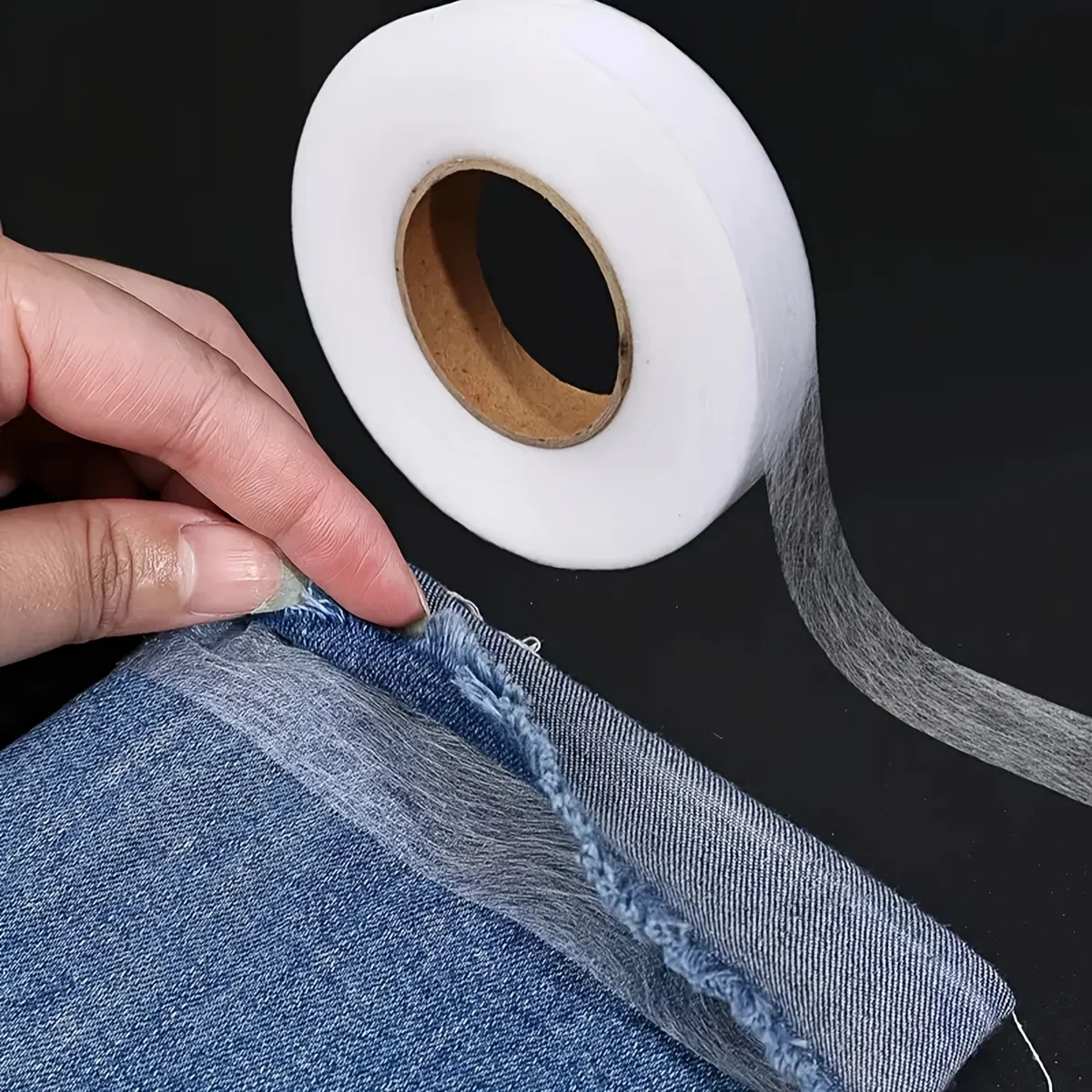 10 Rolls-Double-Sided Hot-Melt Adhesive Interlining White Polyester Non-Woven Fusion Fabric - Easy Iron-On Application Patchwork