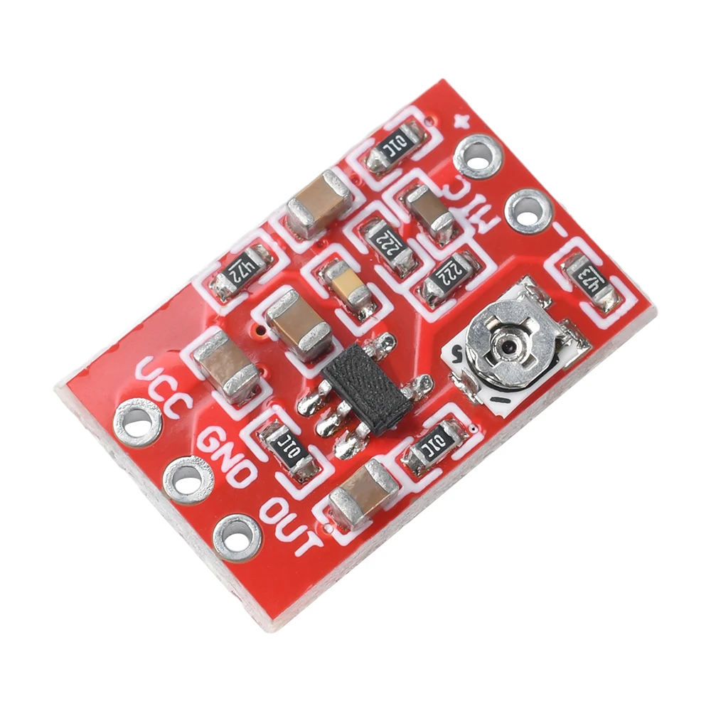 Pré-amplificador de microfone de eletreto dc 3-5v, módulo de pré-estágio de microfone de chip 721 ganho 5-30db módulo de captação de ruído ajustável